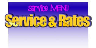 Services & Rates: Service Menu